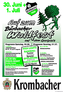 Waldfest der Bürbacher Spielvereinigung auf dem Sportplatz